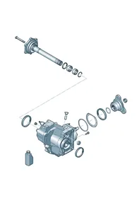 Final drive, complete — VW GTI factory diagram