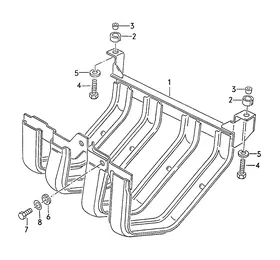 Engine/gearbox assy skid plate — VW GTI factory diagram