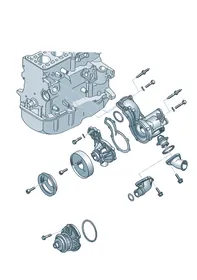Coolant pump — VW GTI factory diagram