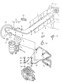 Fuel line — VW GTI factory diagram