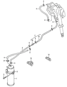 Activated charcoal container — VW GTI factory diagram