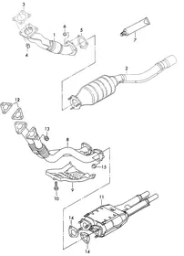 Exhaust pipe — VW GTI factory diagram