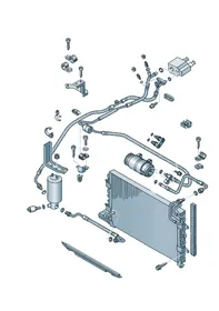 A/C condenser — VW GTI factory diagram