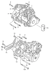 Gearbox, complete — VW GTI factory diagram