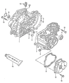 Gear housing — VW GTI factory diagram