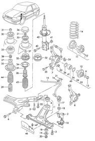 Wishbone — VW GTI factory diagram