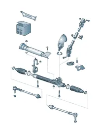 Steering gear — VW GTI factory diagram