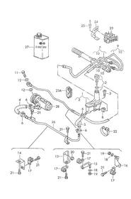 Oil container and connection parts, hoses — VW GTI factory diagram