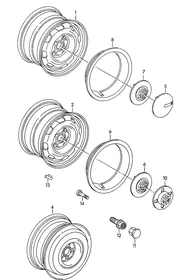 Steel rim — VW GTI factory diagram