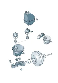 Brake master cylinder — VW GTI factory diagram