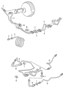 Brake pipe — VW GTI factory diagram