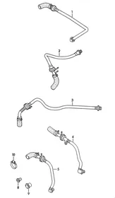 Vacuum hoses — VW GTI factory diagram