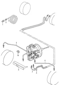 Brake pipe — VW GTI factory diagram