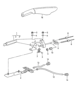 Brake lever — VW GTI factory diagram