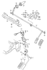 Accelerator pedal — VW GTI factory diagram