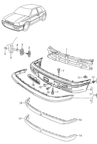 Bumper — VW GTI factory diagram