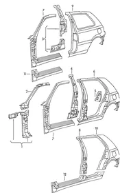 Sectional parts — VW GTI factory diagram