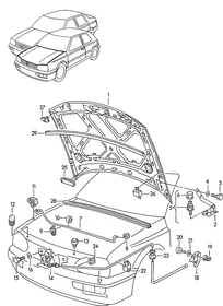 Bonnet — VW GTI factory diagram