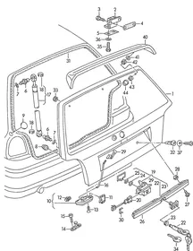 Rear lid — VW GTI factory diagram