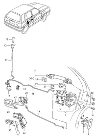 Door lock — VW GTI factory diagram