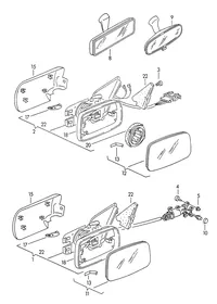 Exterior mirror — VW GTI factory diagram