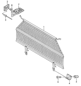 Net partition, removable — VW GTI factory diagram