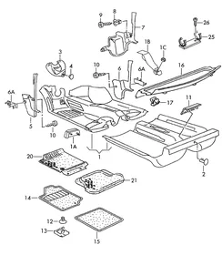 Floor covering — VW GTI factory diagram