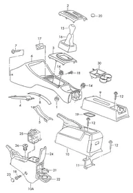 Centre console — VW GTI factory diagram