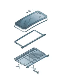 Glass sliding roof — VW GTI factory diagram