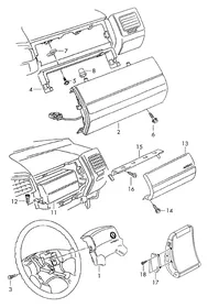 Airbag — VW GTI factory diagram