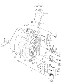 Backrest — VW GTI factory diagram