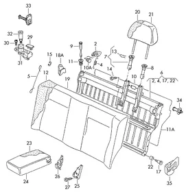 Backrest — VW GTI factory diagram