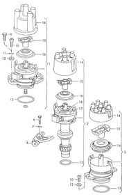 Distributor versions — VW GTI factory diagram