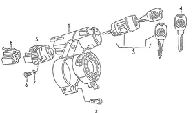 Steering lock — VW GTI factory diagram