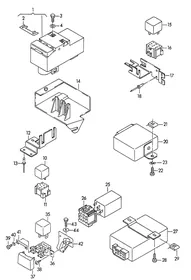 Relays and control units — VW GTI factory diagram