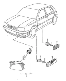 Turn signal indicator — VW GTI factory diagram