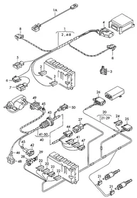 Airbag wiring harness — VW GTI factory diagram