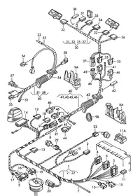 Rear wiring set — VW GTI factory diagram