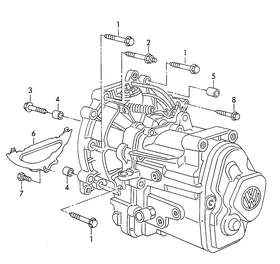 Mounting parts — VW GTI factory diagram