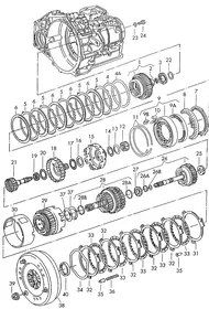 Forward, reverse gear clutch — VW GTI factory diagram