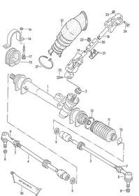 Steering gear — VW GTI factory diagram