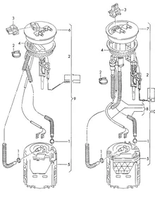 Fuel delivery unit — VW GTI factory diagram