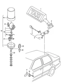 Rotating warning light — VW GTI factory diagram