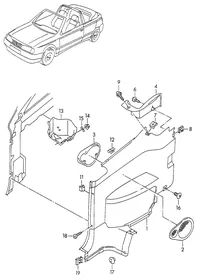 Side panel trim — VW GTI factory diagram