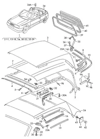 Convertible top — VW GTI factory diagram