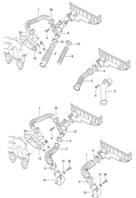 Warm air deflector plate — VW GTI factory diagram