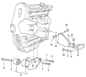 Securing parts — VW GTI factory diagram