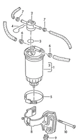 Fuel filter — VW GTI factory diagram