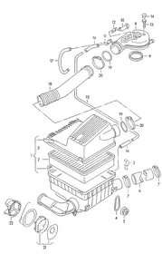 Air filter — VW GTI factory diagram