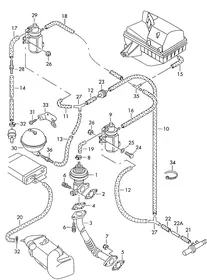 Vacuum system — VW GTI factory diagram